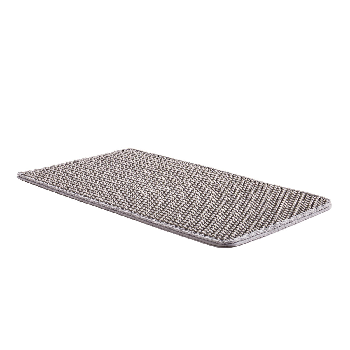 Grey double-layer honeycomb cat litter mat