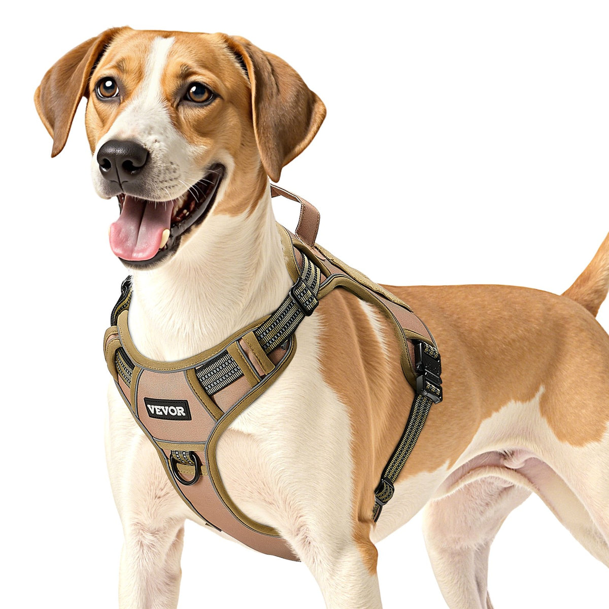 Khaki tactical dog harness