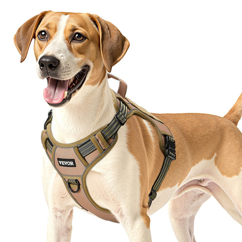 Khaki tactical dog harness